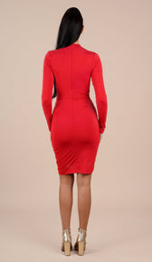 'ALINA' Bodycon Slit Dress - GLAMBAE FASHION