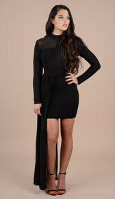 "JULIA" Chiffon Maxi Mesh Dress - GLAMBAE FASHION