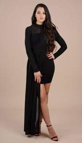 "JULIA" Chiffon Maxi Mesh Dress - GLAMBAE FASHION