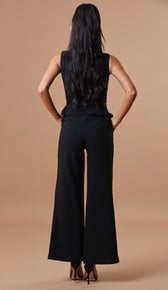 "STASI" Gold Button Jumpsuit - GLAMBAE FASHION