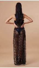 "FREYA" Chiffon Sequin Dress - GLAMBAE FASHION