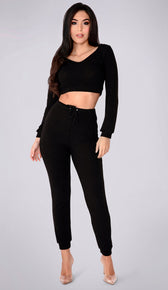 ANIA Knit Joggers - Black