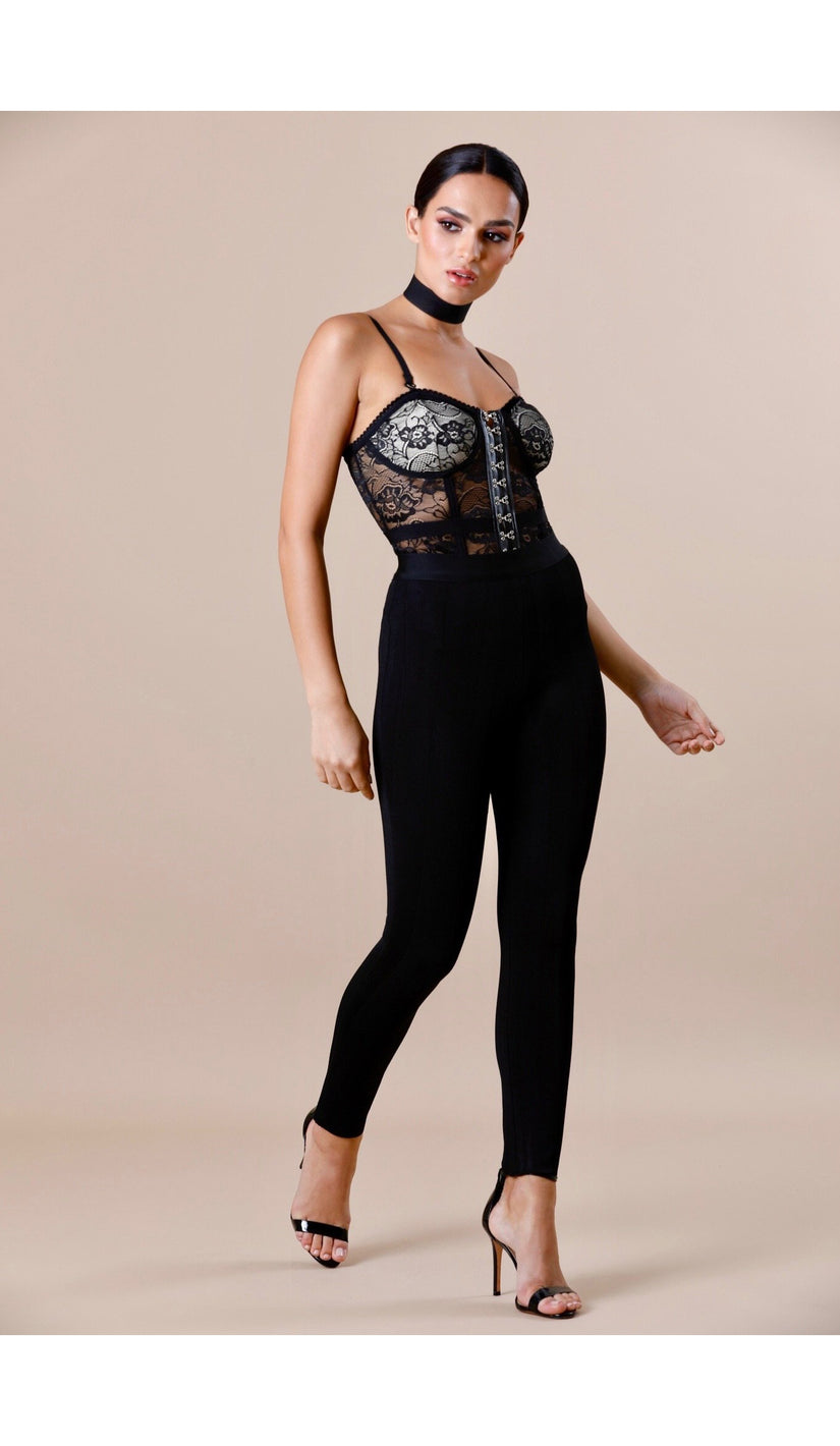 'JUSTINE' Pinstripe Bodycon Pants - GLAMBAE FASHION