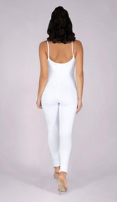 CORA Spandex Jumpsuit - White