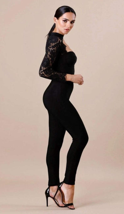 "BELLA"  Bandage Pants - Black - GLAMBAE FASHION