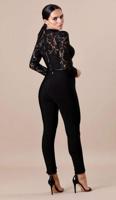 "BELLA" Lace Bustier Top- Black - GLAMBAE FASHION