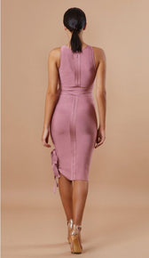 "GRISELLE" Bandage Bow Dress - GLAMBAE FASHION