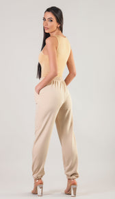 VALERIE Racerneck Bodysuit - Cream