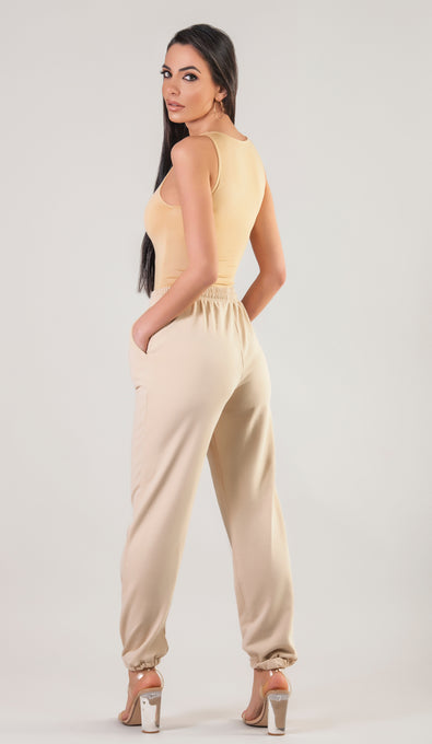 VALERIE Racerneck Bodysuit - Cream