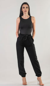 VALERIE Racerneck Bodysuit - Black