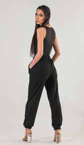 VALERIE Racerneck Bodysuit - Black