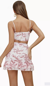 SHEA Floral Chiffon Two Piece Set