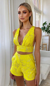 JEZELLE Two Piece Shorts Set