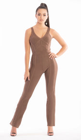 "MARINA" Bandage Jumpsuit - GLAMBAE FASHION