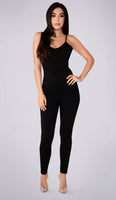 NELLA Ribbed Jumpsuit - Black
