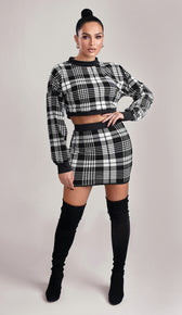 CHER Plaid Two Piece Set - Plaid