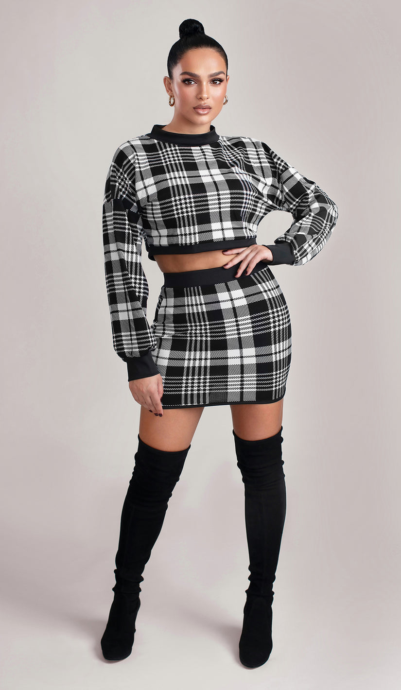 CHER Plaid Two Piece Set - Plaid