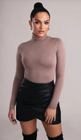 MAYA Vegan Leather Skirt - Black