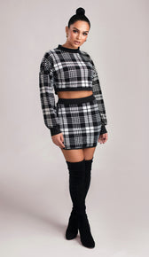 CHER Plaid Two Piece Set - Plaid