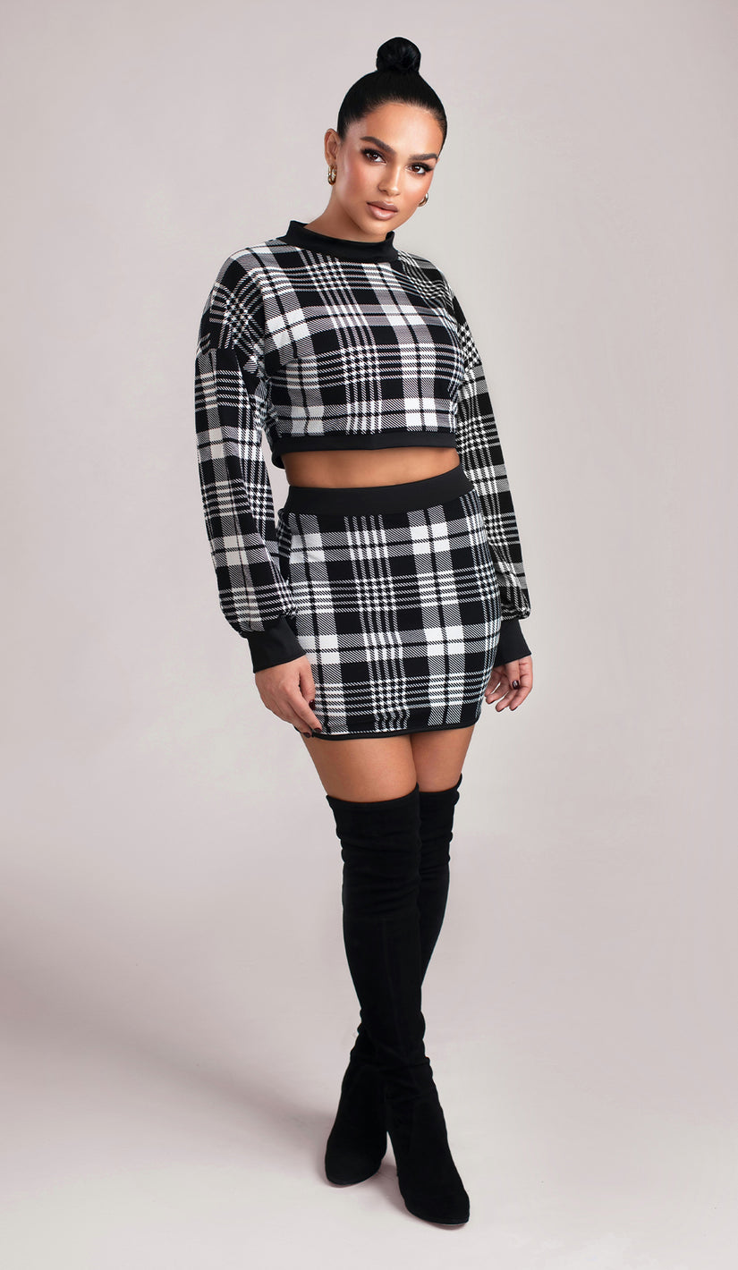 CHER Plaid Two Piece Set - Plaid