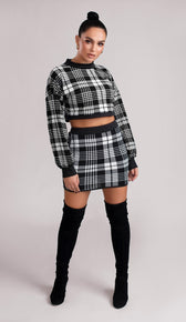 CHER Plaid Two Piece Set - Plaid
