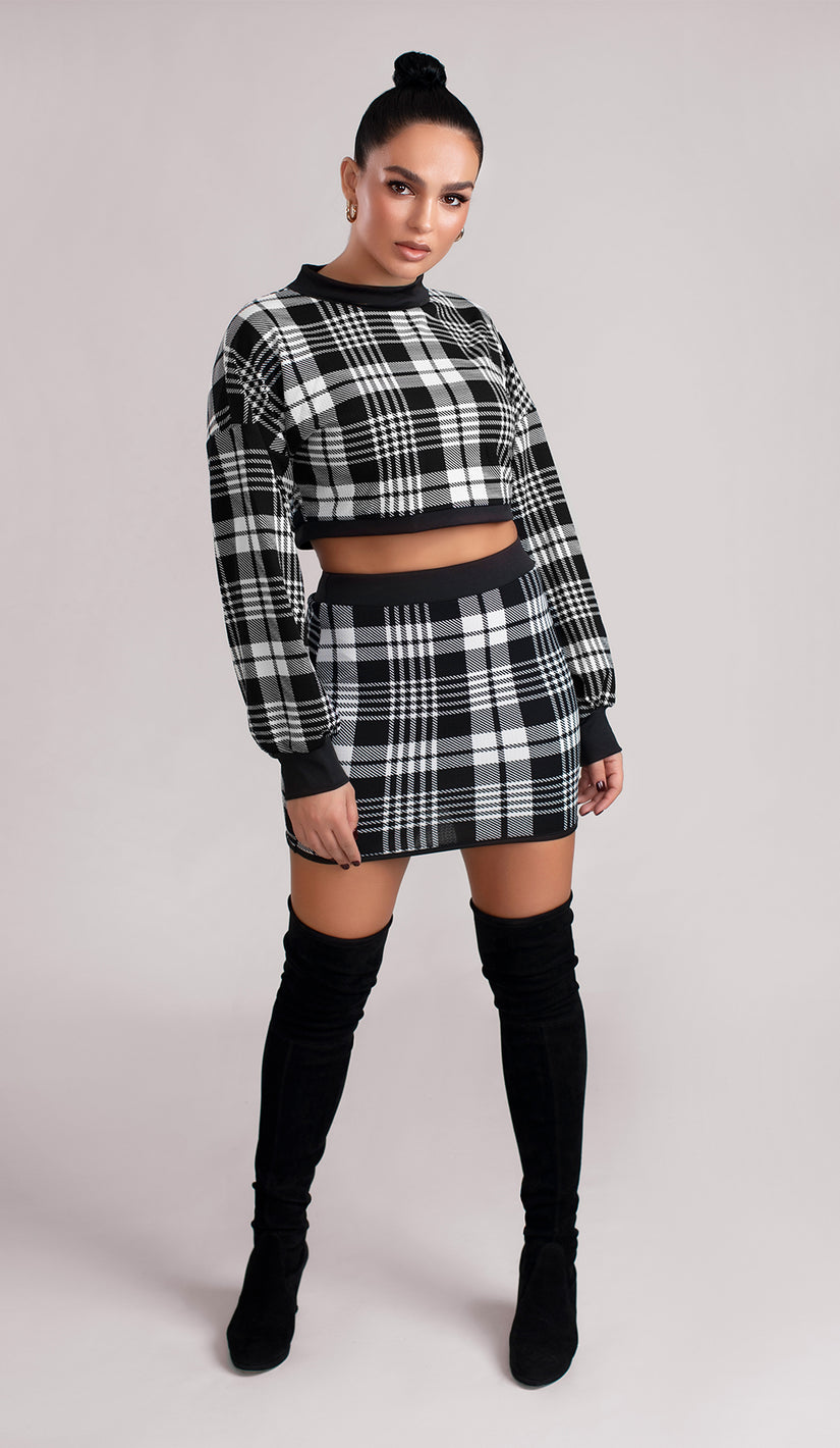 CHER Plaid Two Piece Set - Plaid