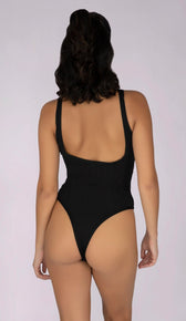 TREA Ribbed Bodysuit - Black