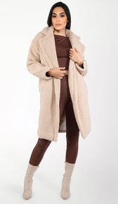ALIVIA Teddy Coat - Sand