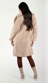 ALIVIA Teddy Coat - Sand