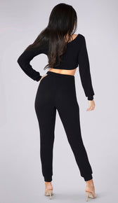 ANIA Knit Joggers - Black