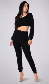 JILLIAN Knit Top - Black