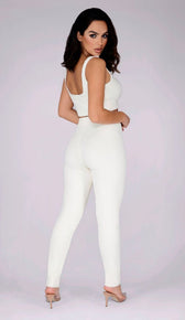 ASHLEY Teddy Knit Pants - White