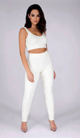 ASHLEY Teddy Knit Pants - White