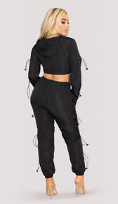 PIA Windbreaker Two Piece Set - Black