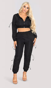 PIA Windbreaker Two Piece Set - Black