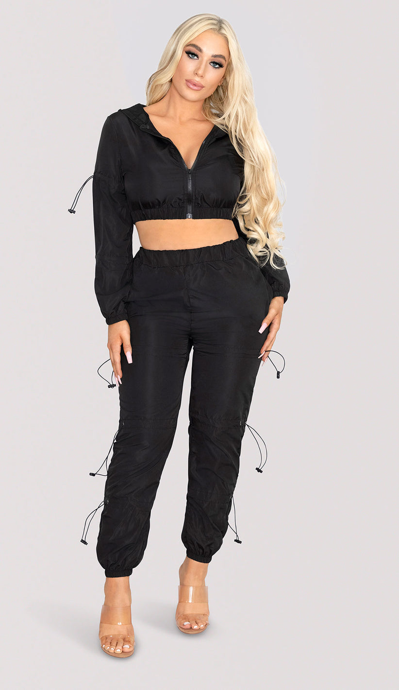 PIA Windbreaker Two Piece Set - Black