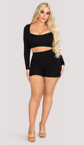LENNOX Biker Shorts Set - Black