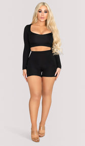 LENNOX Biker Shorts Set - Black
