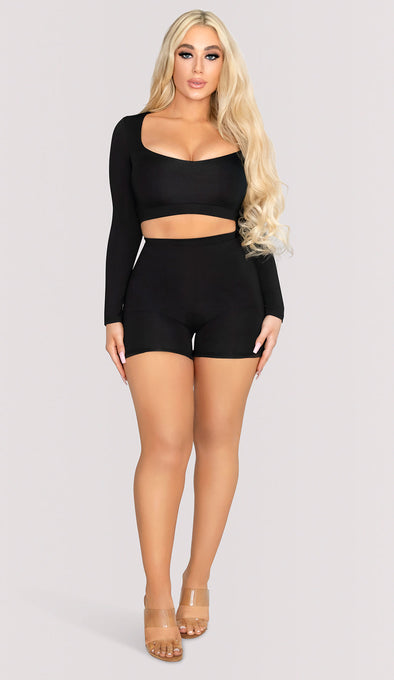 LENNOX Biker Shorts Set - Black