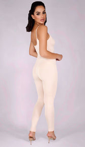 CORA Spandex Jumpsuit - Nude