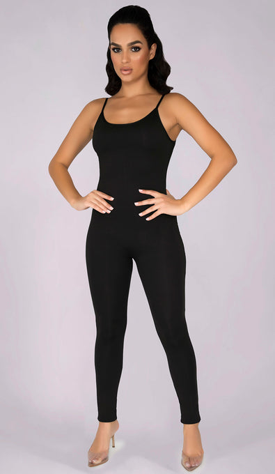 CORA Spandex Jumpsuit - Black