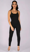 CORA Spandex Jumpsuit - Black