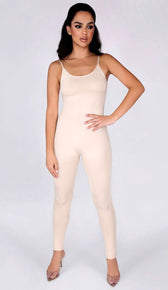 CORA Spandex Jumpsuit - Nude