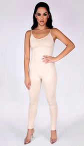 CORA Spandex Jumpsuit - Nude