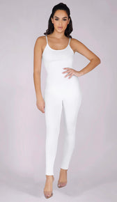 CORA Spandex Jumpsuit - White