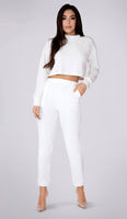 MOIRA Velour Joggers - White