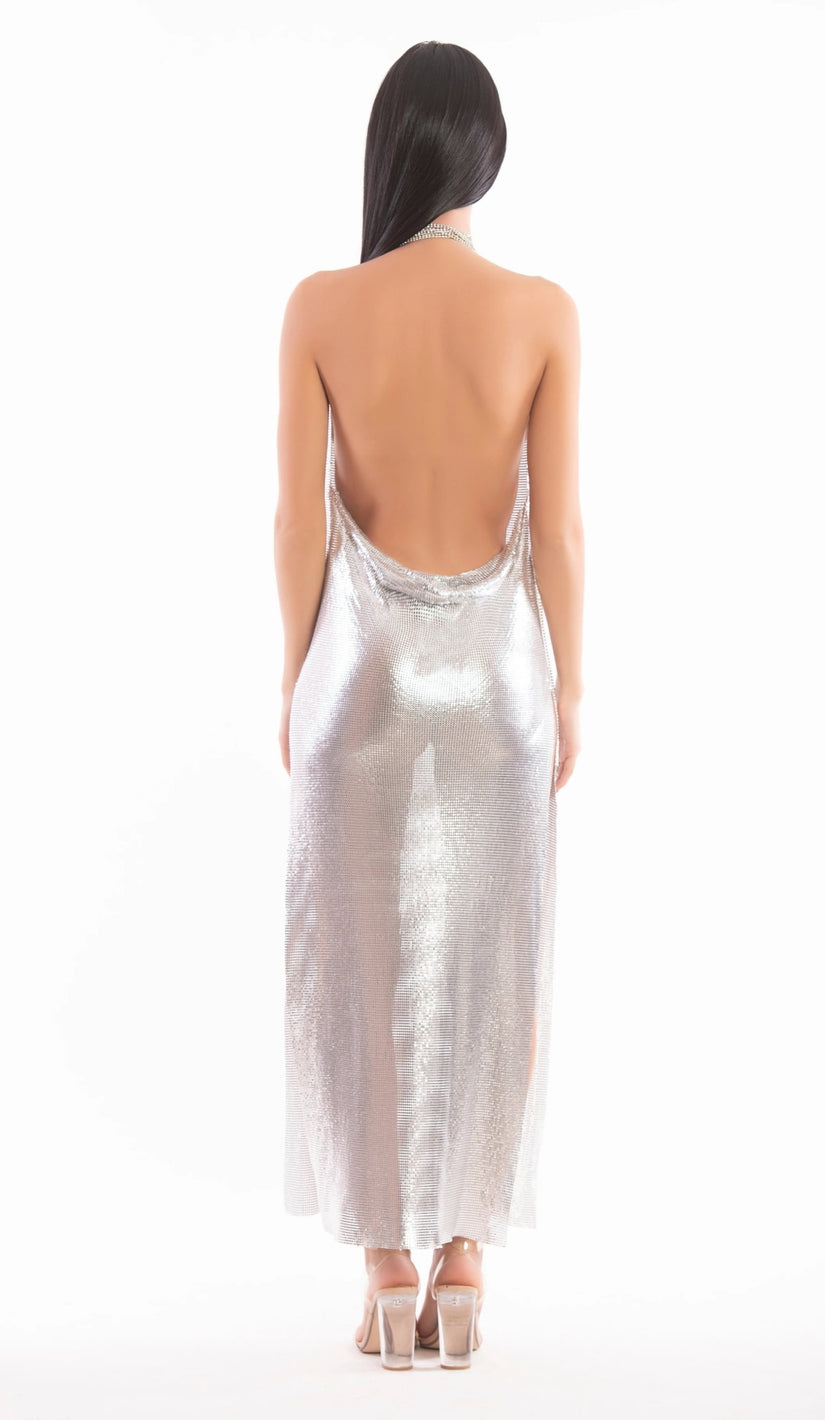 "KIMMIE’ Metal Maxi Dress - GLAMBAE FASHION