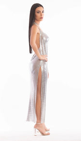"KIMMIE’ Metal Maxi Dress - GLAMBAE FASHION