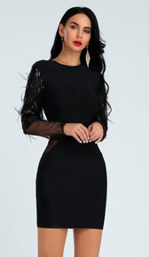 'HEIDI' Sequin Mesh Dress - GLAMBAE FASHION