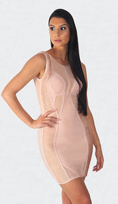 'STACEE' Mesh Ruched String Dress - GLAMBAE FASHION